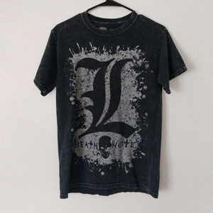 Stonewashed Deathnote L Is Love Tee Shirt - S